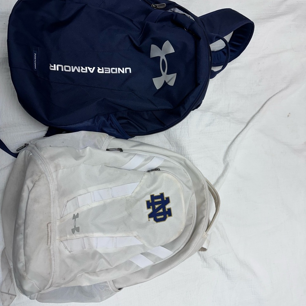 Under Armour Blue and White Backpacks Versatile Design